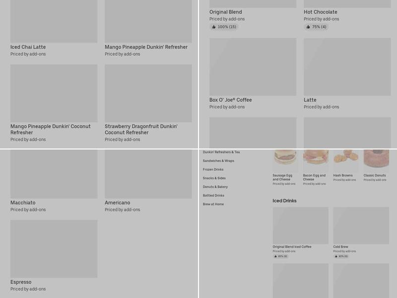 Dunkin' Menu