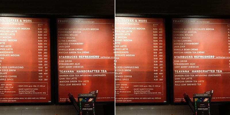 Starbucks Menu