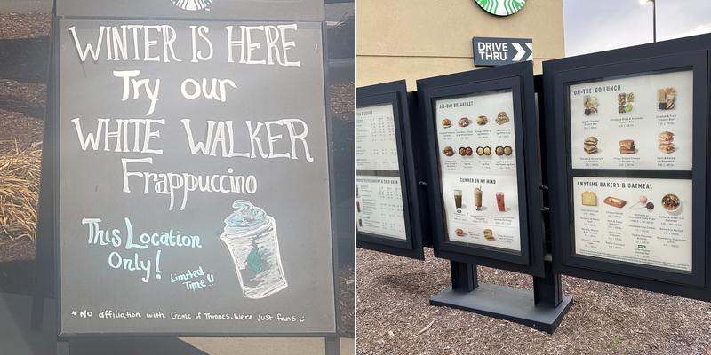 Starbucks Coffee Company Menu