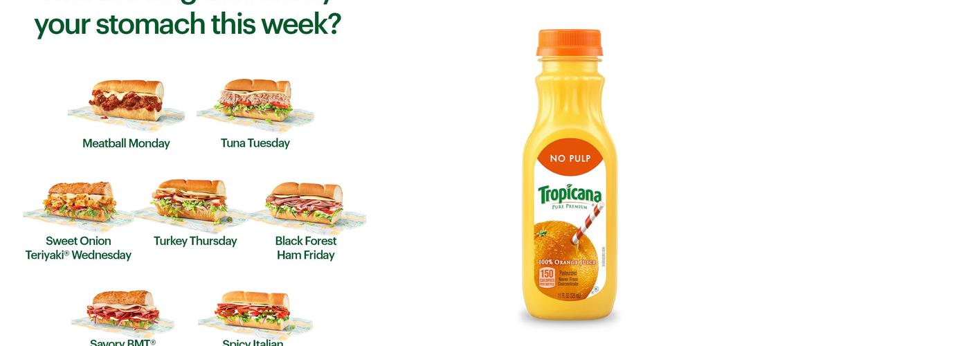 Subway Menu
