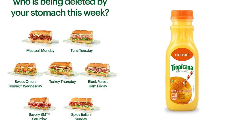 Subway Menu