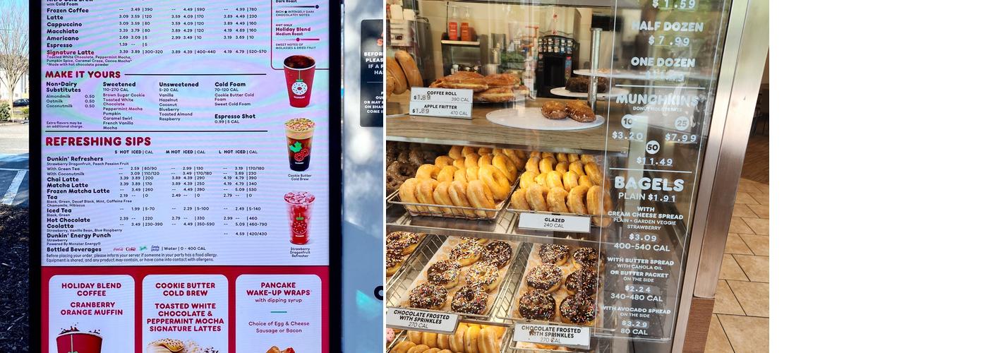Dunkin' Menu