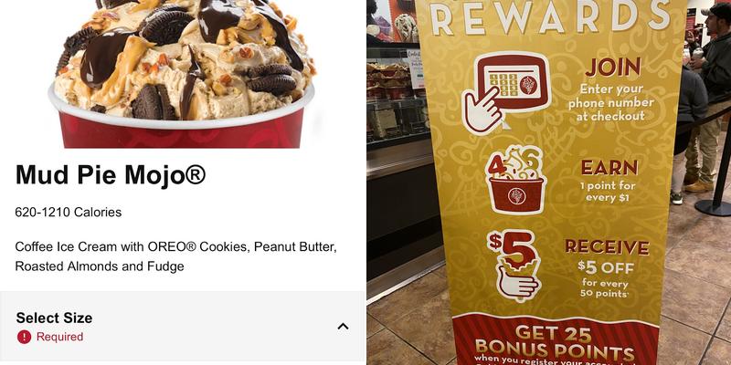Cold Stone Creamery Menu