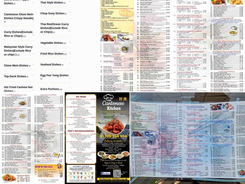 Cantonese Kitchen Chinese Takeaway Menu