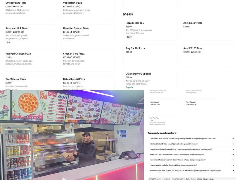 Dallas Chicken & Pizza - Loughborough Menu