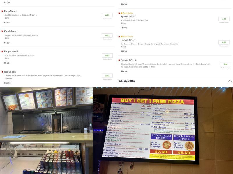 USA 5 Star Pizza Menu