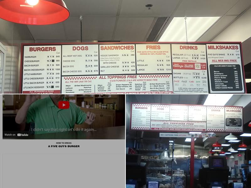 Five Guys Menu