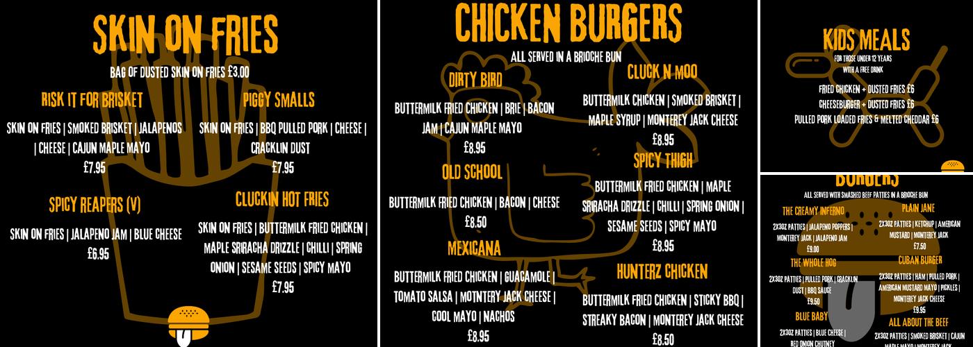 Chuck Burger Menu