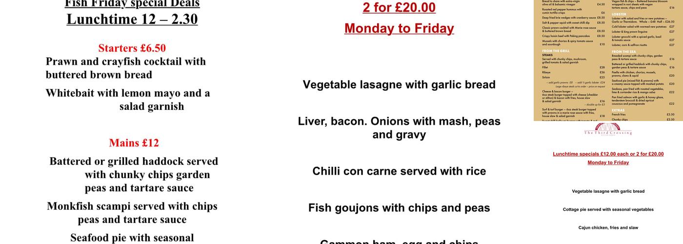 The Third Crossing Menu