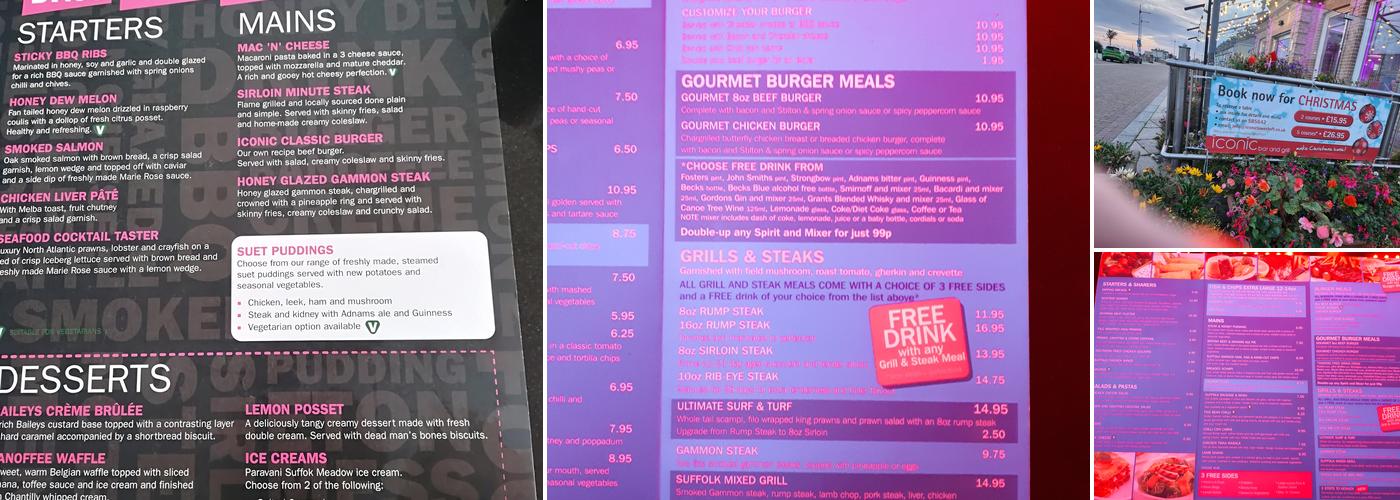 Iconic Bar & Grill Menu