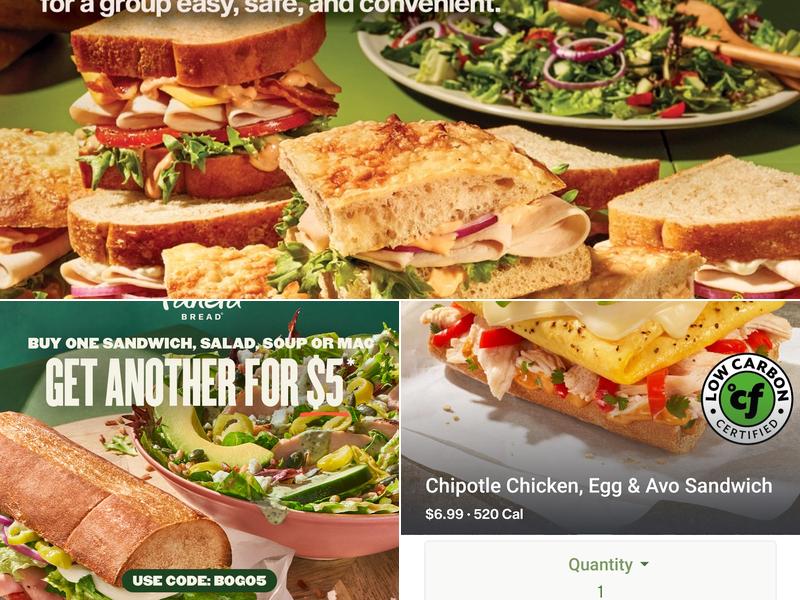 Panera Bread Menu