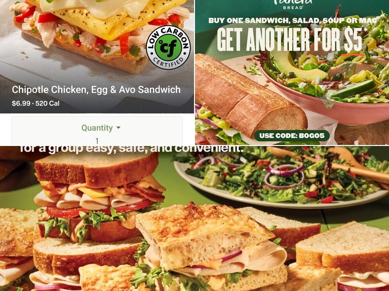 Panera Bread Menu