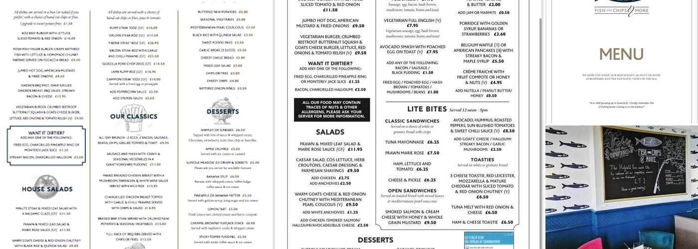 LT1 Fish & Chips & More Menu