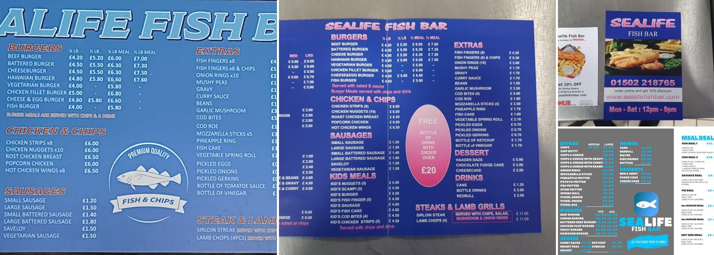 Sealife Fish Bar Menu