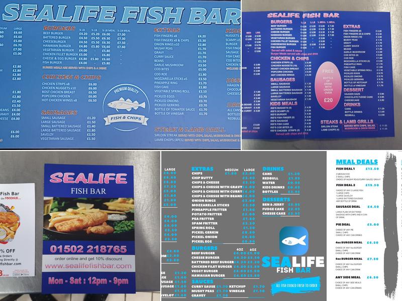 Sealife Fish Bar Menu