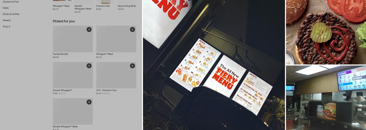 Burger King Menu