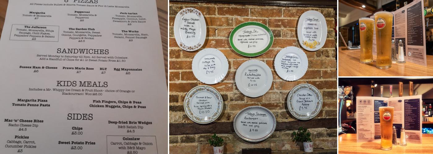 The Onslow Arms Menu