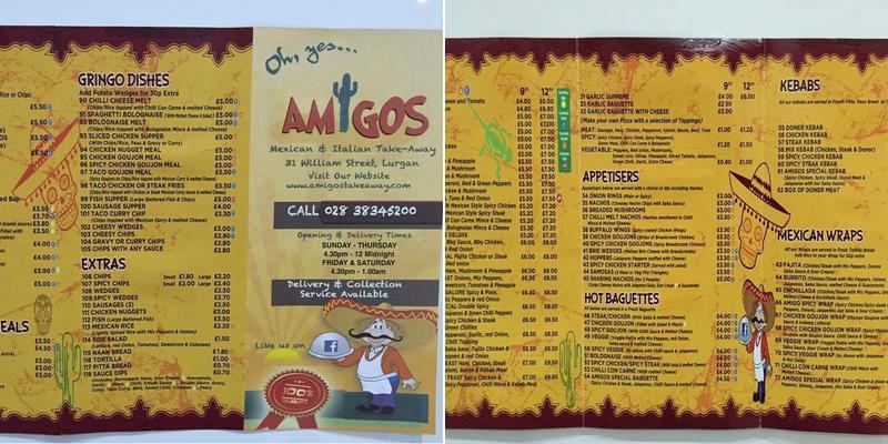 Amigos Menu