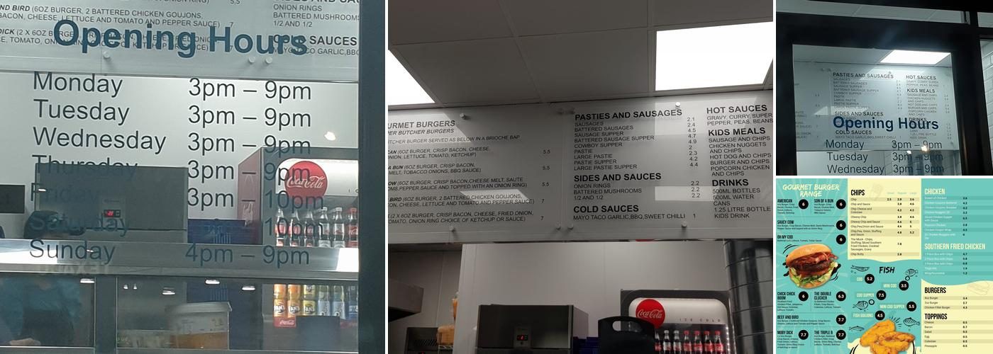 Nantuckets Lurgan Menu