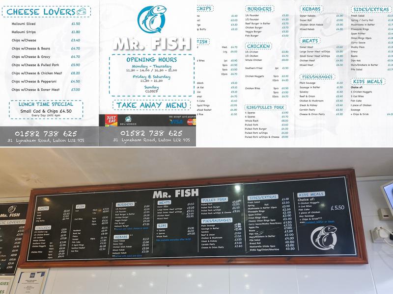 Mr Fish Menu
