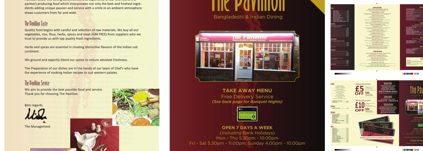 The Pavillion Menu