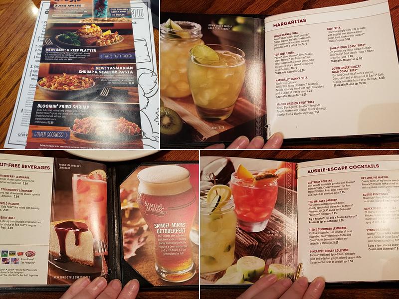 Outback Steakhouse Menu