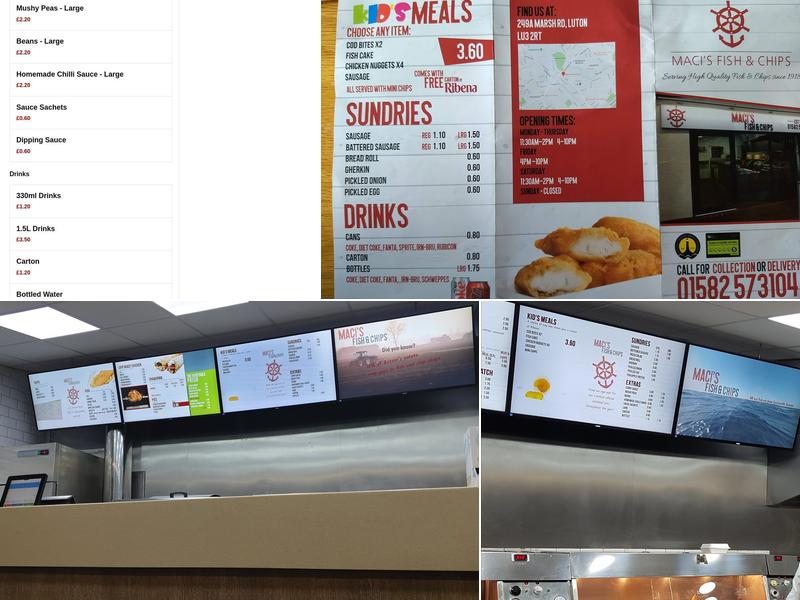 Maci’s Fish & Chips Menu