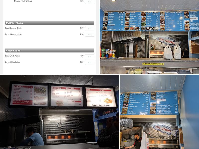 Mr Chips Menu
