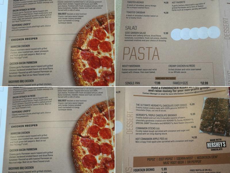 Pizza Hut Menu