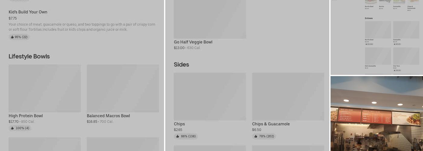 Chipotle Mexican Grill Menu