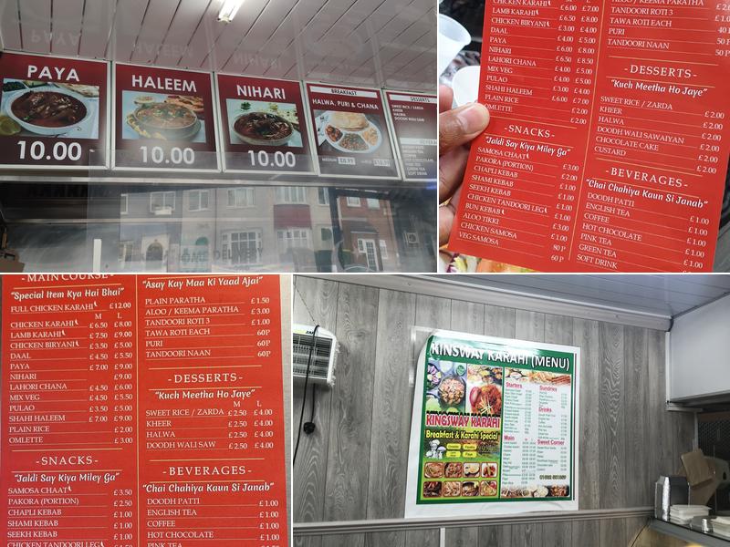 Kingsway Karahi Menu