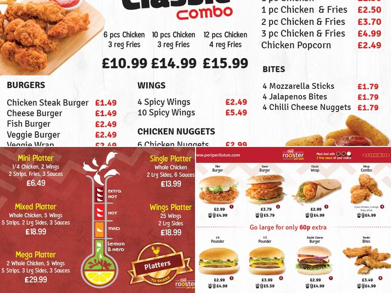 Red Rooster Peri Peri Menu