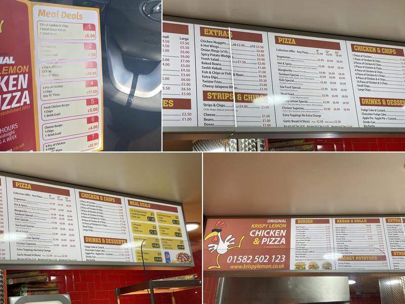 Krispy Lemon Chicken Menu