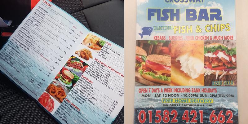 Crossway Fish Bar Menu