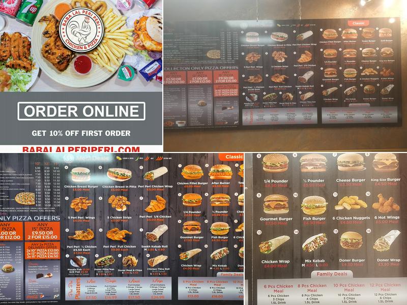 Baba Lal Peri Peri Menu