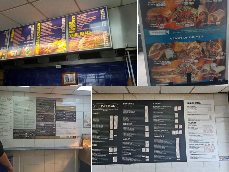 Dallow Fish Bar Menu