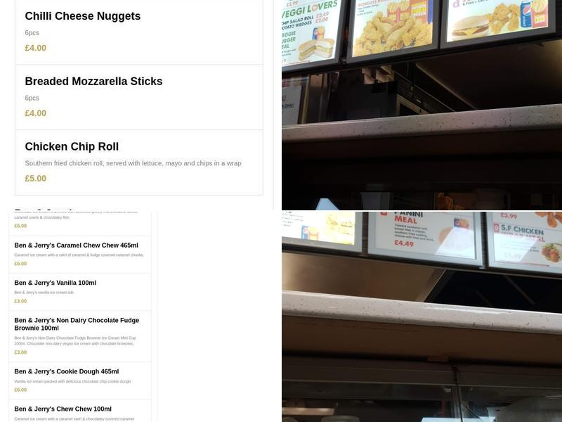 Southern Fried Chicken Menu