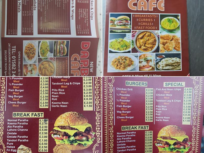 New Darbar Cafe Menu