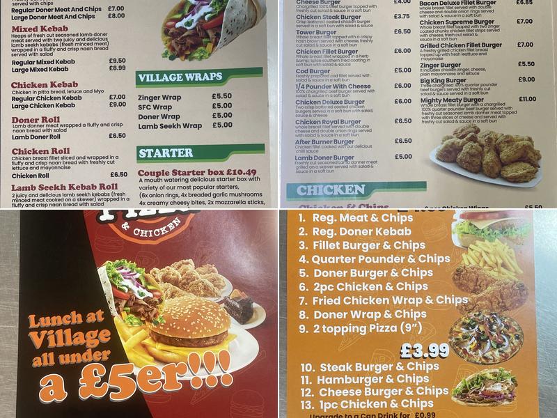 Village Pizza and Chicken Menu