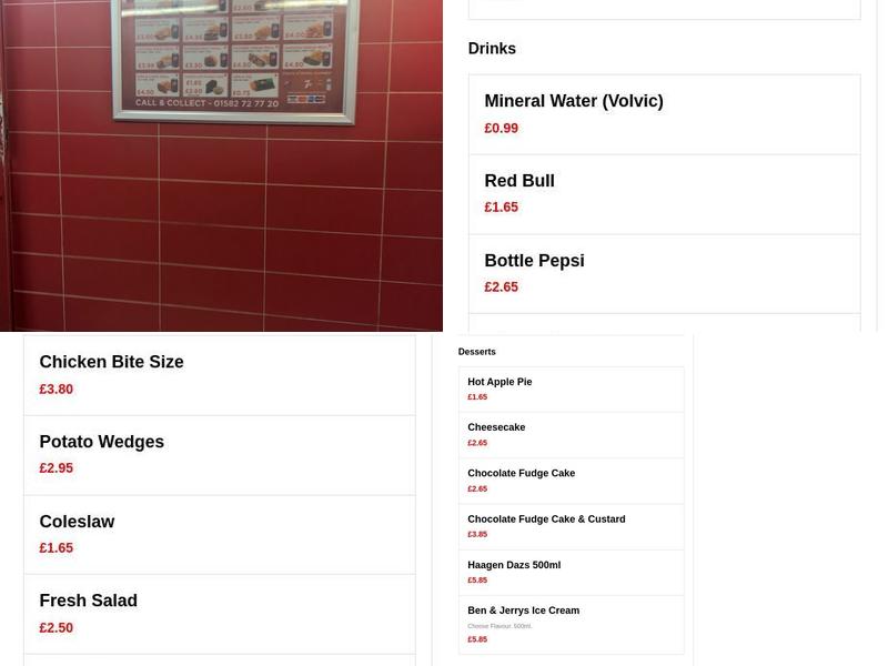 Pizza & Chicken Time Menu