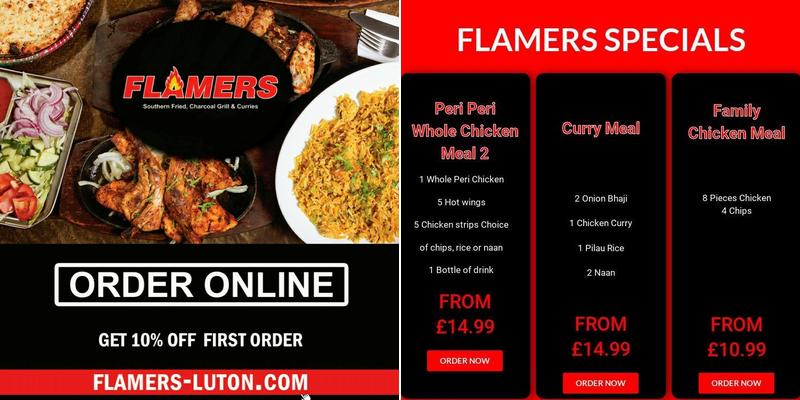 Flamers Menu