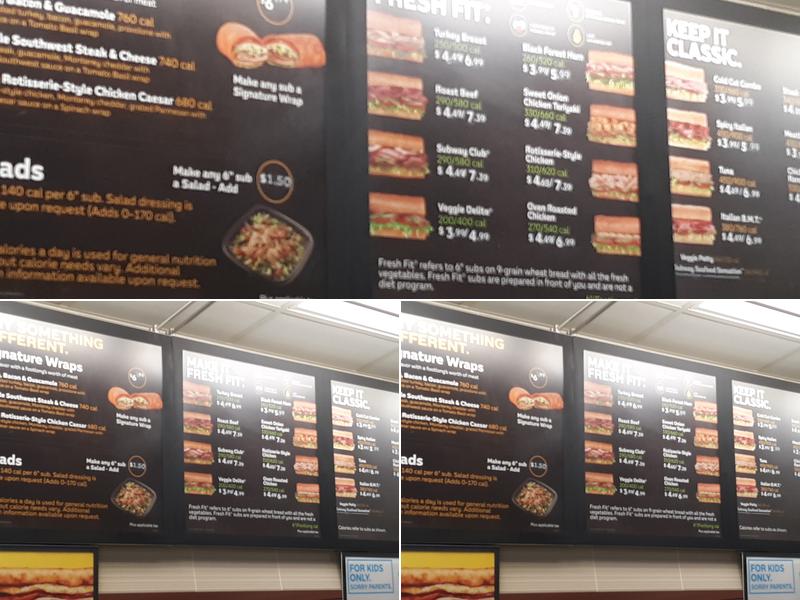 Subway Menu