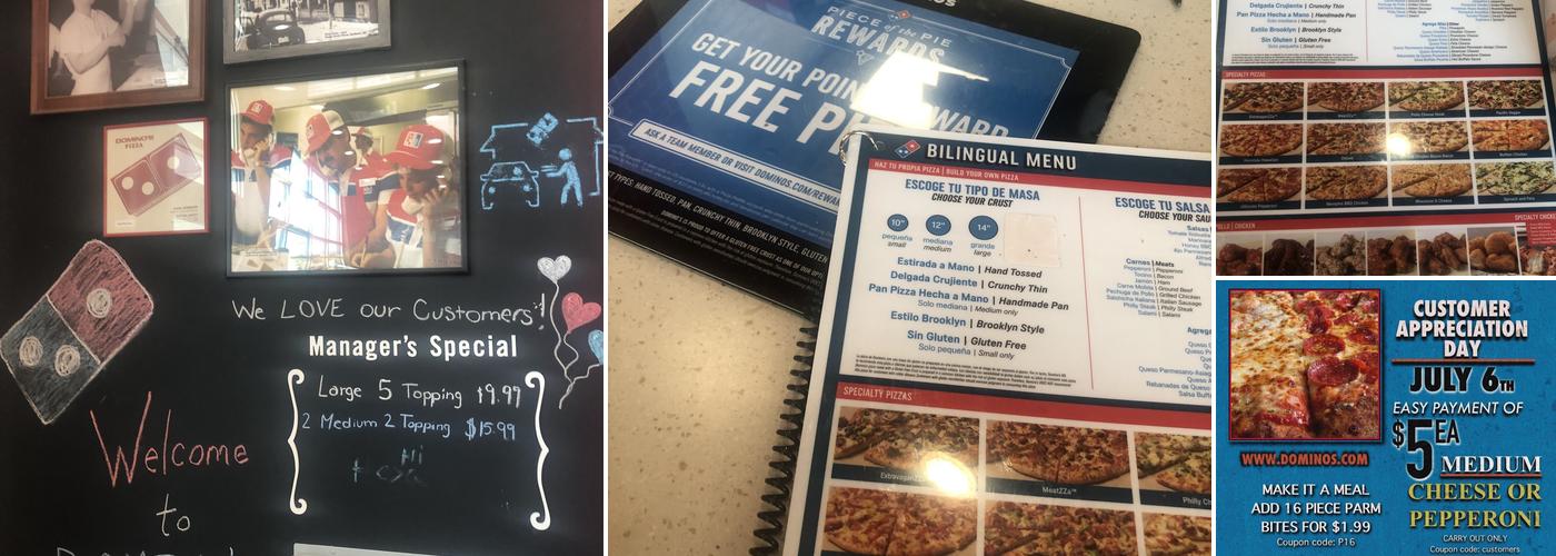 Domino's Pizza Menu