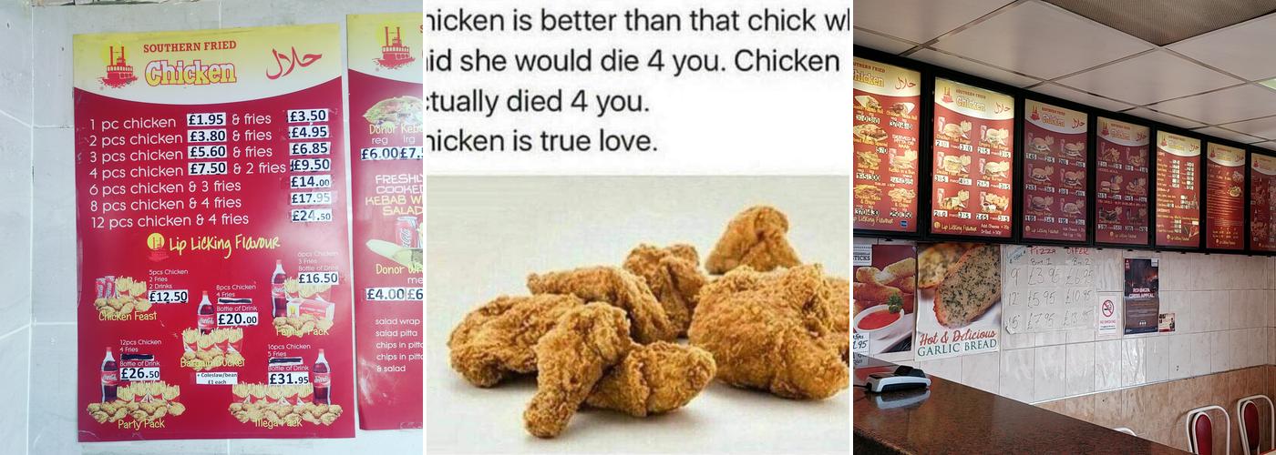 Southern Fried Chicken & Pizza Direct Menu