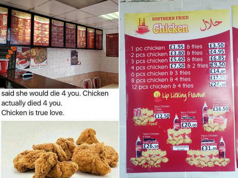 Southern Fried Chicken & Pizza Direct Menu