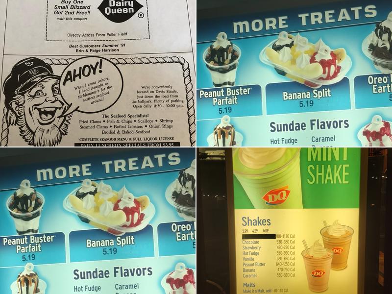 Dairy Queen Store Menu