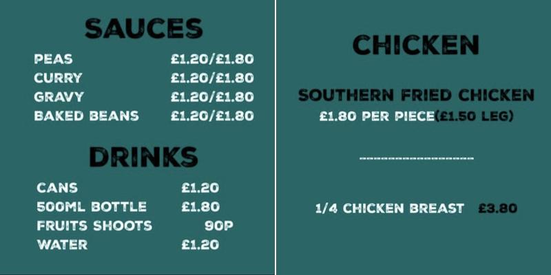 George street fish and chips Menu