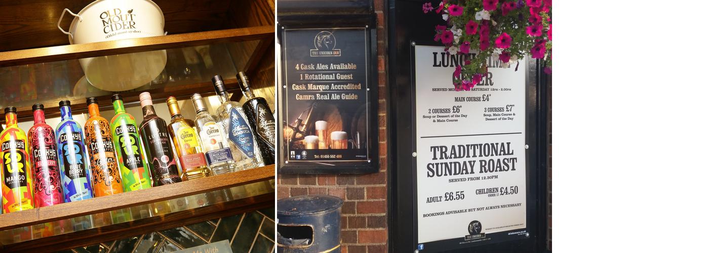 The Unicorn Inn Menu