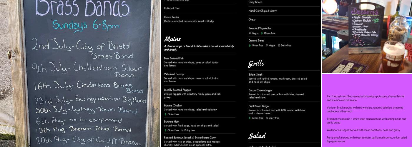 The Rising Sun Inn, Moseley Green Menu