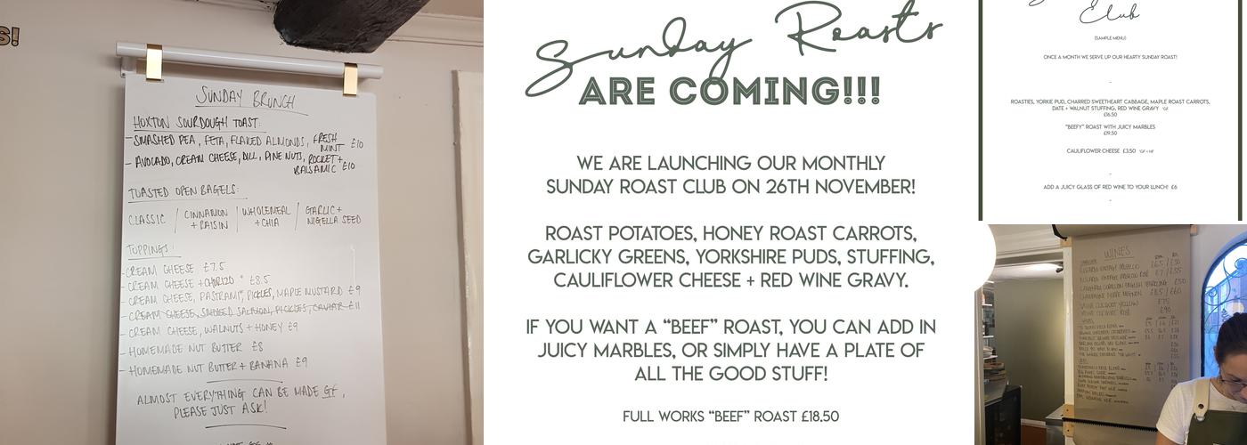 The Tinker's Granddaughter Menu